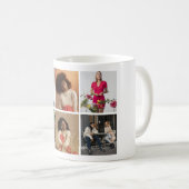 デザイン独自の6フォトコラージュ コーヒーマグカップ (正面右)