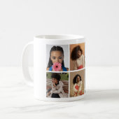 デザイン独自の6フォトコラージュ コーヒーマグカップ (正面左)