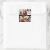 デザイン独自の6フォトコラージュ スクエアシール (バッグ)