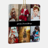 デザイン独自の6フォトコラージュ セラミックオーナメント (右)