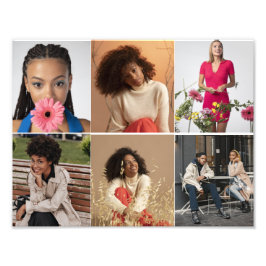 デザイン独自の6フォトコラージュ フォトプリント           