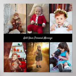 デザイン独自の6フォトコラージュ ポスター