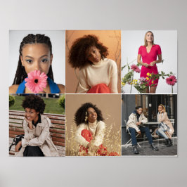 デザイン独自の6フォトコラージュ ポスター