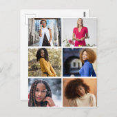 デザイン独自の6フォトコラージュ ポストカード (正面/裏面)