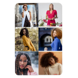 デザイン独自の6フォトコラージュ マグネット