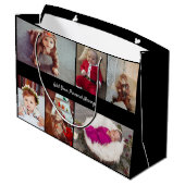 デザイン独自の6フォトコラージュ ラージペーパーバッグ (裏面アングル)