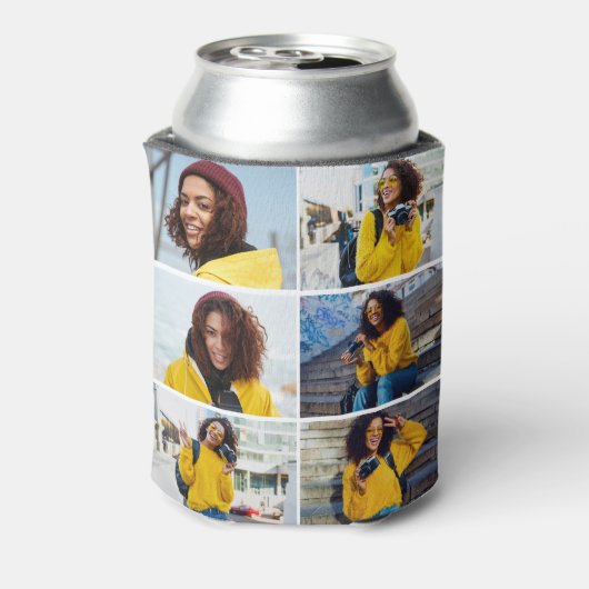 デザイン独自の6フォトコラージュ 缶クーラー (缶裏面)