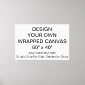 デザイン独自の60インチx 40インチキャンバスプリント キャンバスプリント (正面)