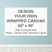 デザイン独自の60インチx 40インチキャンバスプリント キャンバスプリント (インサイチュ (ウッドフロア))