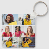 デザイン独自の7フォトコラージュ キーホルダー (裏面)