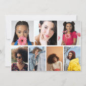 デザイン独自の7フォトコラージュ サンキューカード (正面)