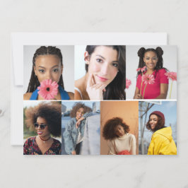 デザイン独自の7フォトコラージュ サンキューカード