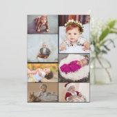 デザイン独自の7フォトコラージュ サンキューカード (スタンド正面)