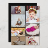 デザイン独自の7フォトコラージュ サンキューカード (正面/裏面)