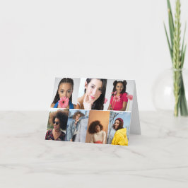 デザイン独自の7フォトコラージュ サンキューカード