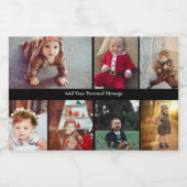 デザイン独自の7フォトコラージュ スパークリングワインラベル (シングルラベル)