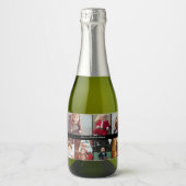 デザイン独自の7フォトコラージュ スパークリングワインラベル (正面)