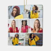 デザイン独自の7フォトコラージュ セラミックオーナメント (左)