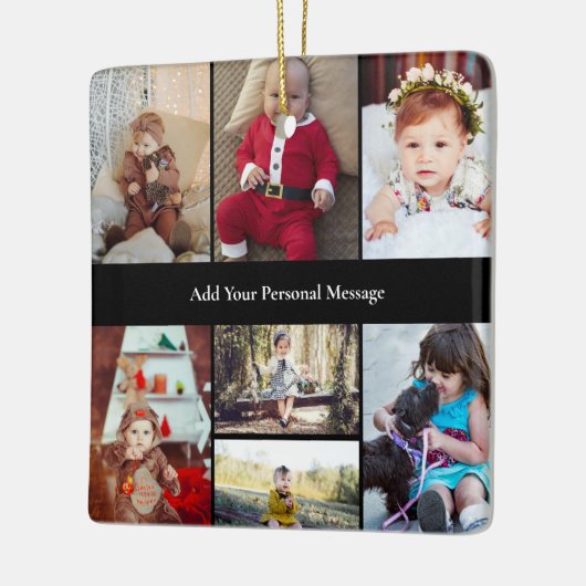 デザイン独自の7フォトコラージュ セラミックオーナメント (左)