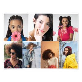 デザイン独自の7フォトコラージュ フォトプリント           