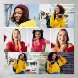 デザイン独自の7フォトコラージュ ポスター