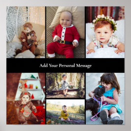 デザイン独自の7フォトコラージュ ポスター