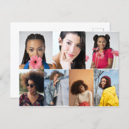デザイン独自の7フォトコラージュ ポストカード