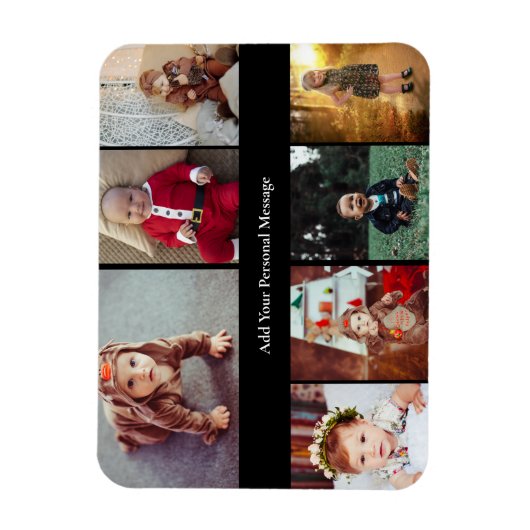 デザイン独自の7フォトコラージュ マグネット (縦)