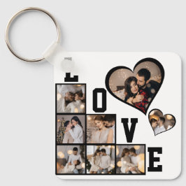 デザイン独自の8フォトコラージュ キーホルダー