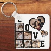 デザイン独自の8フォトコラージュ キーホルダー (正面)