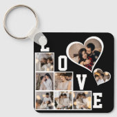 デザイン独自の8フォトコラージュ キーホルダー (正面)