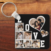 デザイン独自の8フォトコラージュ キーホルダー (正面)