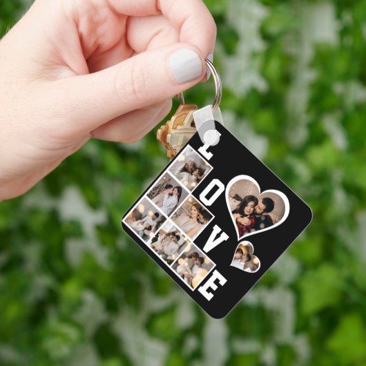 デザイン独自の8フォトコラージュ キーホルダー (手)