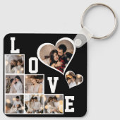 デザイン独自の8フォトコラージュ キーホルダー (裏面)