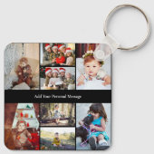 デザイン独自の8フォトコラージュ キーホルダー (裏面)