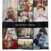 デザイン独自の8フォトコラージュ シャワーカーテン (正面)