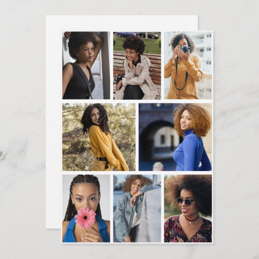 デザイン独自の8フォトコラージュ シーズンカード (正面/裏面)