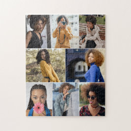 デザイン独自の8フォトコラージュ ジグソーパズル