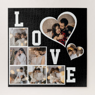 デザイン独自の8フォトコラージュ ジグソーパズル