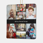 デザイン独自の8フォトコラージュ セラミックオーナメント (左)