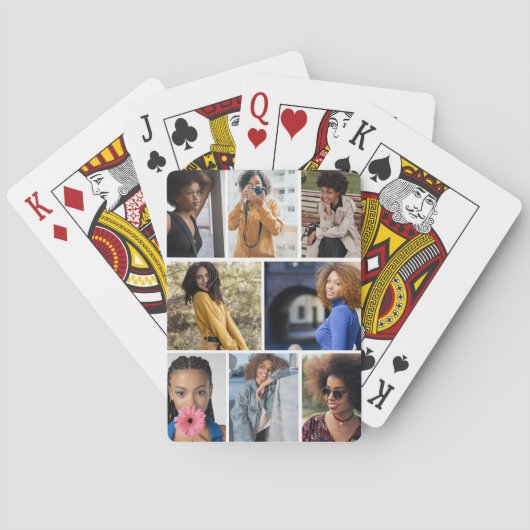 デザイン独自の8フォトコラージュ トランプ (裏面)