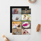 デザイン独自の8フォトコラージュ ノートカード (正面/裏面インサイチュ)