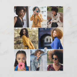 デザイン独自の8フォトコラージュ ポストカード