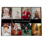 デザイン独自の8フォトコラージュ ラージペーパーバッグ (正面)