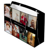 デザイン独自の8フォトコラージュ ラージペーパーバッグ (裏面アングル)