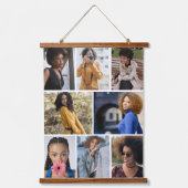 デザイン独自の8フォトコラージュ 吊り下げ型タペストリー (正面)