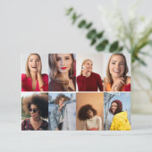 デザイン独自の8フォトコラージュ 案内状 (スタンド正面)