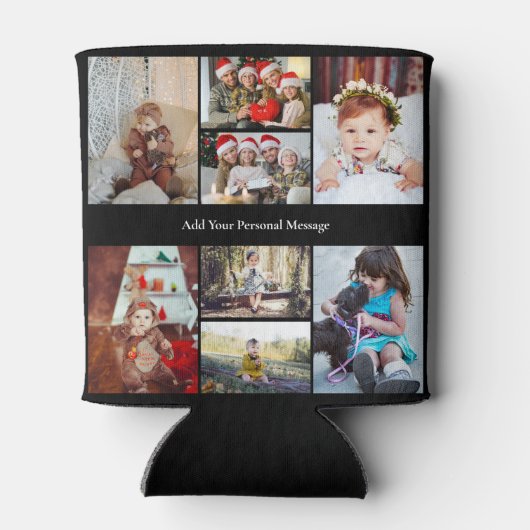 デザイン独自の8フォトコラージュ 缶クーラー (裏面)