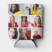 デザイン独自の8フォトコラージュ 缶クーラー (正面)