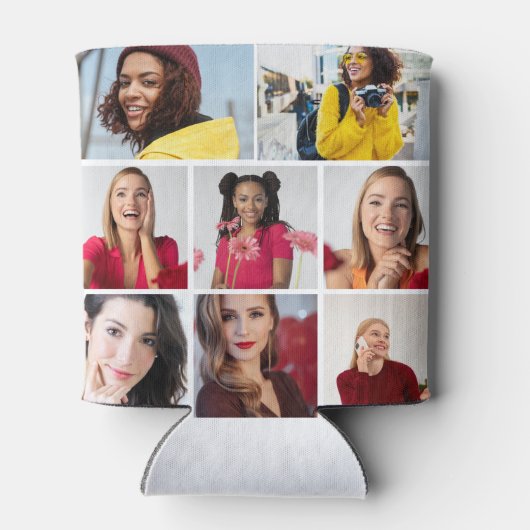 デザイン独自の8フォトコラージュ 缶クーラー (裏面)